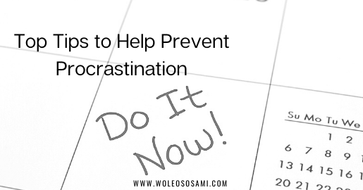 Top Tips to Help Prevent Procrastination